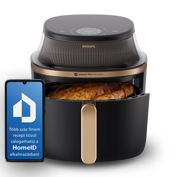 PHILIPS 3000 Series NA342/00 7,2 literes forrólevegős sütő betekintőablakkal