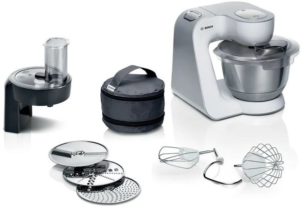 BOSCH MUM58210 konyhai robotgép 1000 W-os motorral, 3,9 l-es nemesacél tállal és szeletelőkészlettel
