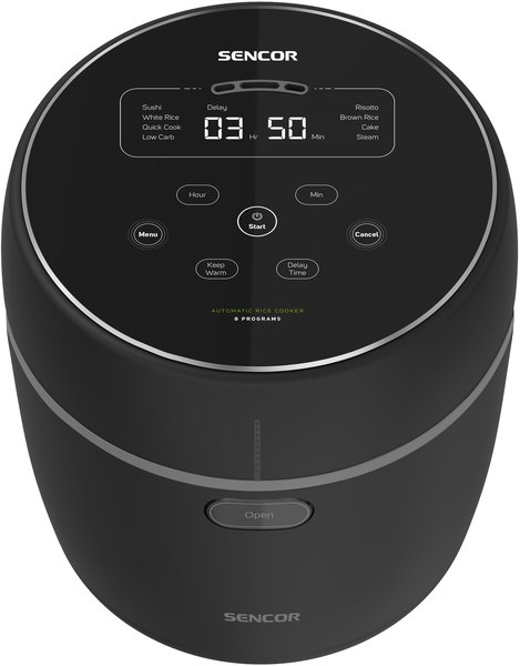 SENCOR SRM 0671BK Low Carb digitális rizsfőző 8 programmal, 0,6 l