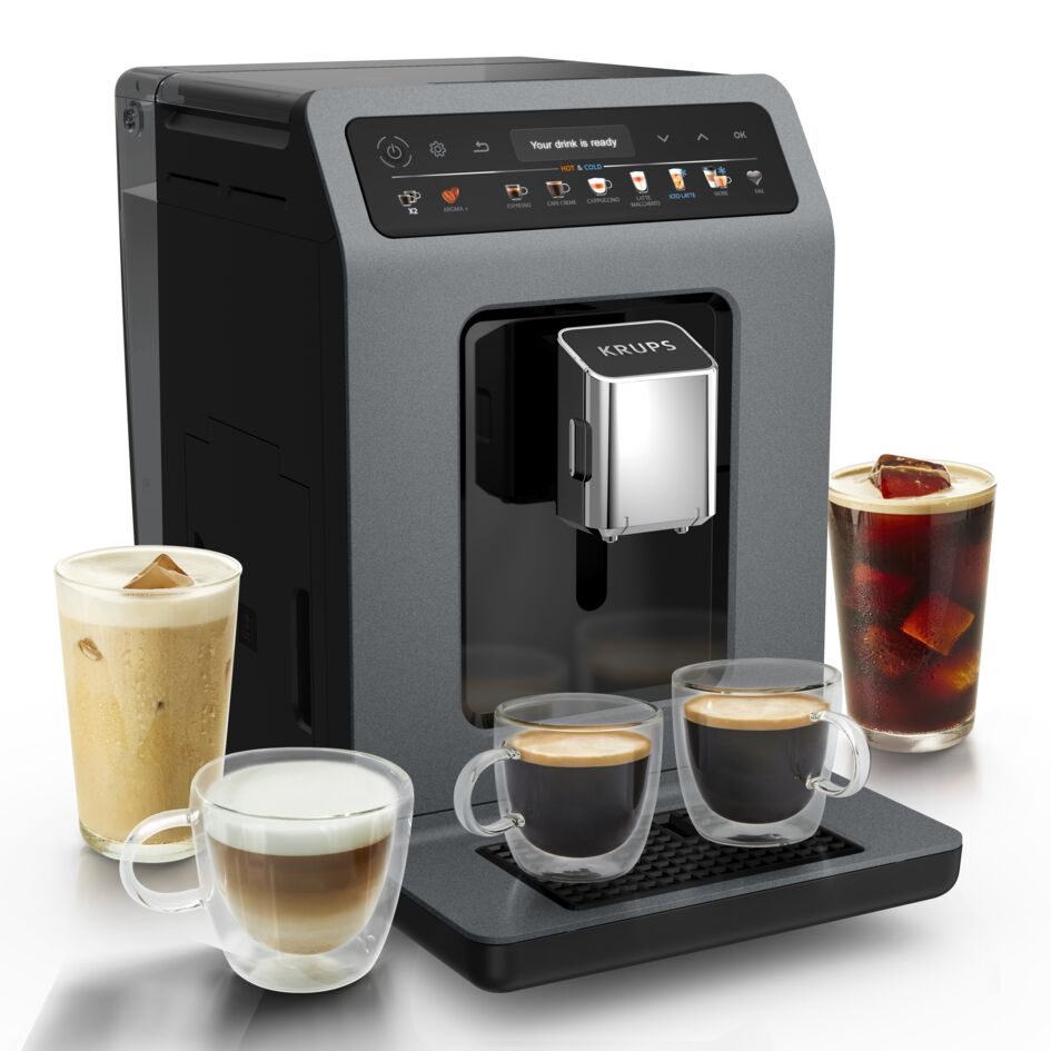 KRUPS EA898GF0 Evidence Hot&Cold automata kávéfőző 18 italprogrammal