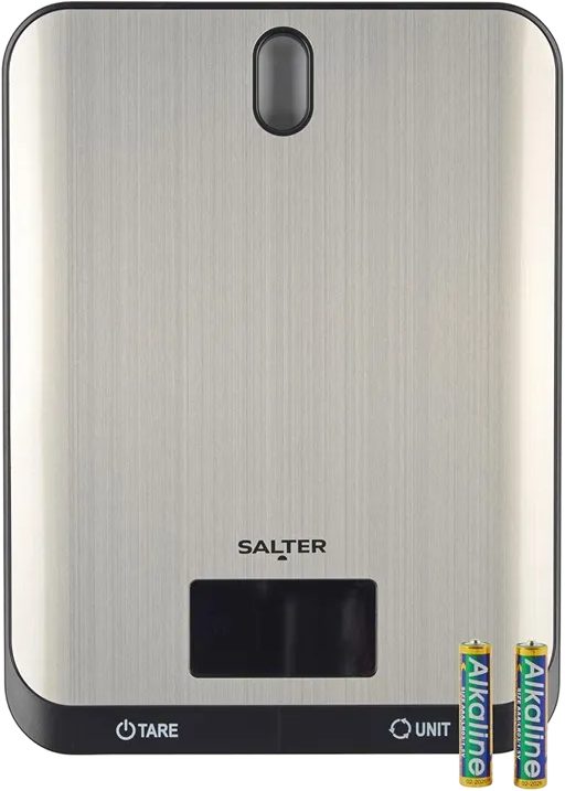 SALTER konyhai mérleg rozsdamentes acél felülettel, 5 kg
