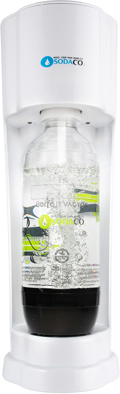 SODACO R100W fehér szódakészítő gép 1 literes BPA-mentes flakonnal