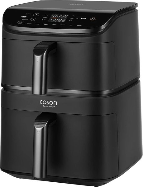 COSORI Turbo Tower 10,8 l kétkosaras forrólevegős sütő
