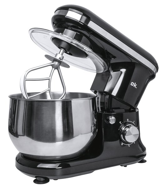 OK. OKM 148625 fekete konyhai robotgép 4,8 literes tállal
