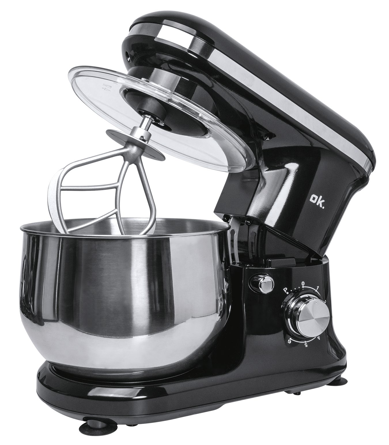 OK. OKM 148625 fekete konyhai robotgép 4,8 literes tállal