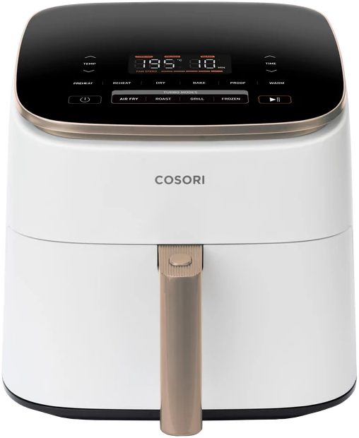 COSORI TurboBlaze Chef Edition fehér forrólevegős sütő 6 literes kosárral