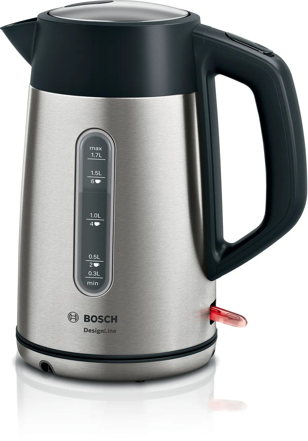 BOSCH TWK4P440 DesignLine nemesacél vízforraló, 2400 W, 1,7 l