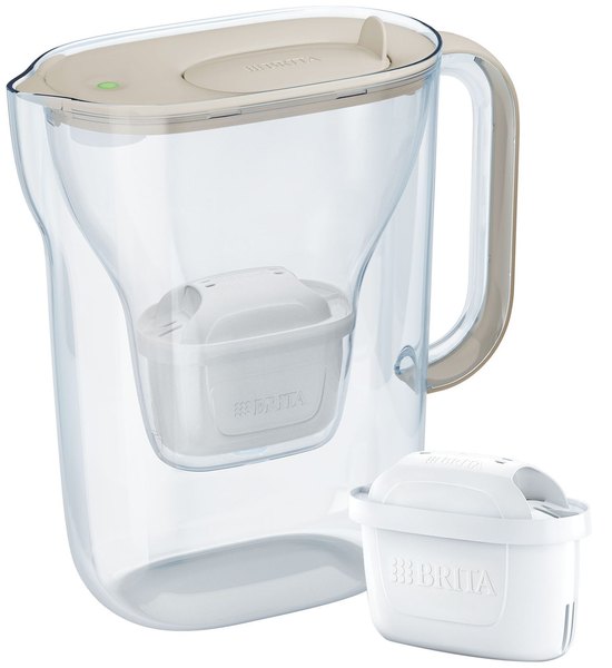 BRITA BR1057792 Style Essential vízszűrő kancsó 2,4 l, homokszínű, 1 db HW MAXTRA PRO patronnal