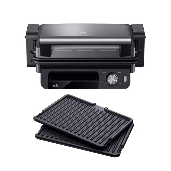 BRAUN CG5033IGY MultiGrill 5 fekete 3 az 1-ben kontaktgrill, 2000 W