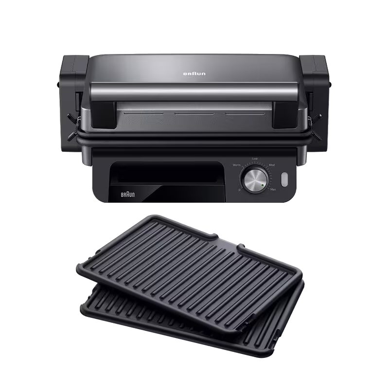 BRAUN CG5033IGY MultiGrill 5 fekete 3 az 1-ben kontaktgrill, 2000 W