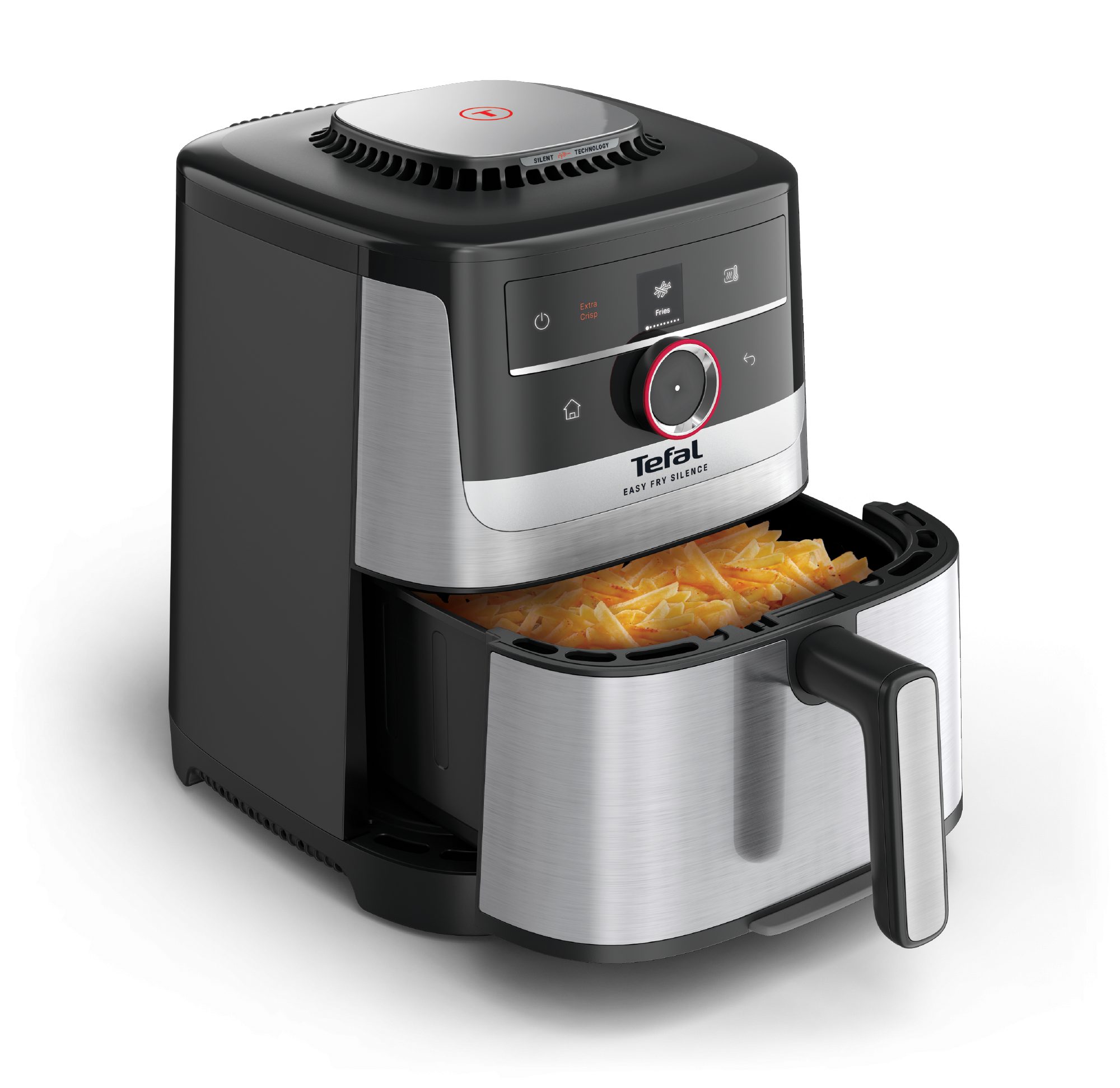 TEFAL EY572DE1 Easy Fry Smart & Silence 5 l-es rozsdamentes acél forrólevegős sütő