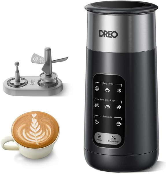 DREO Barista Maker KMF Air 8 az 1-ben fekete tejhabosító