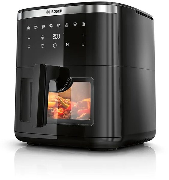 BOSCH MAF671B0 Serie 6 forrólevegős sütő 7,2 l-es kosárral és betekintő ablakkal