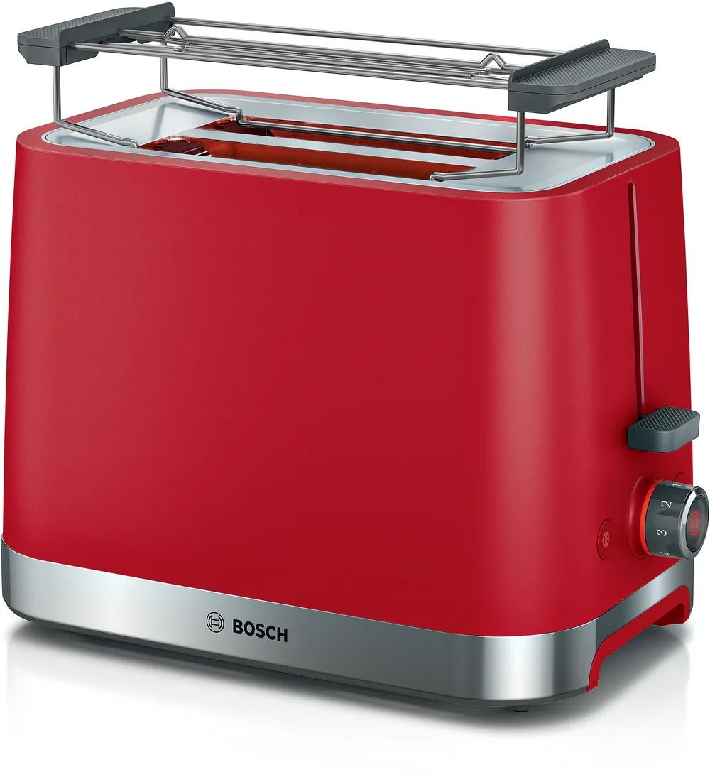BOSCH TAT4M224 DesignLine kenyérpirító, 950 W, piros fémházzal