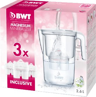BWT 815485A Vida fehér vízszűrő kancsó 3 betéttel, 2,6 l