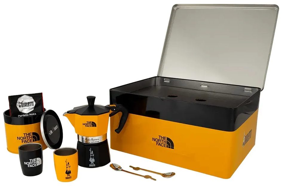 BIALETTI Moka Express The North Face kotyogós kávéfőző szett
