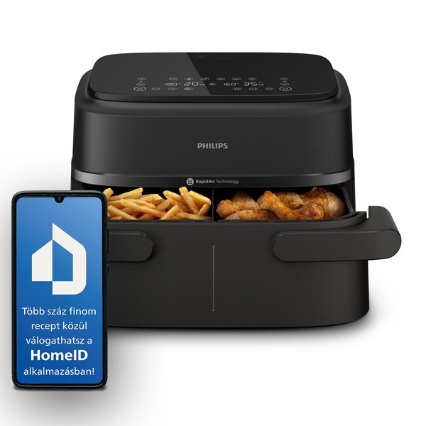 PHILIPS 1000 Series NA150/00 7,1 literes, osztható dupla kosaras airfryer