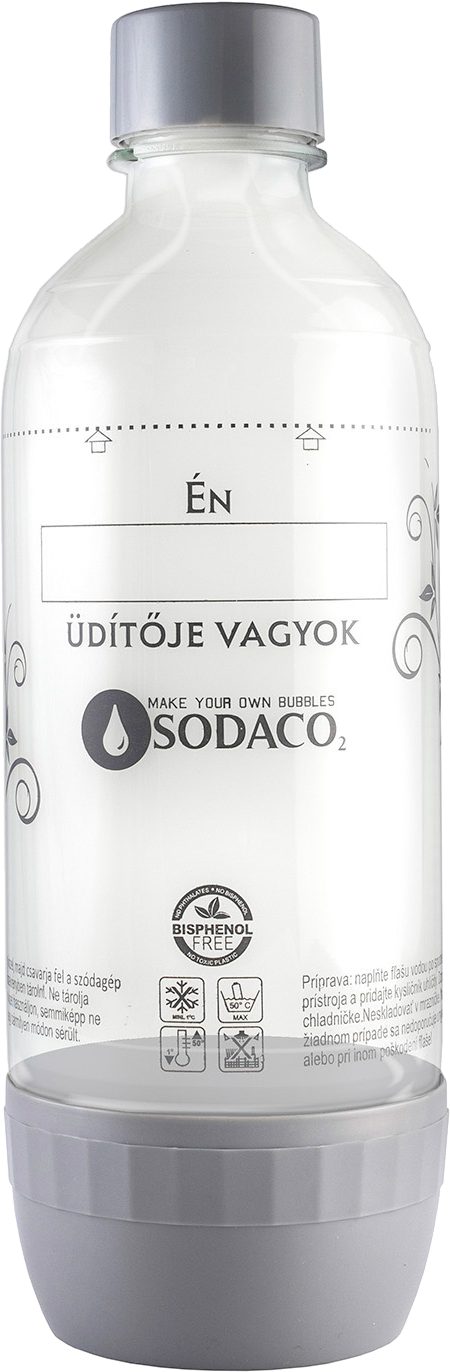 SODACO 579052 szürke, 1 literes szénsavasító flakon