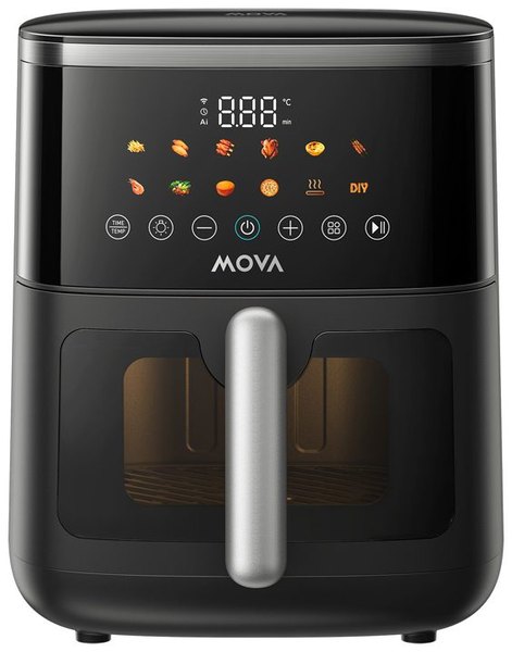 MOVA FD10 Pro Max fekete forrólevegős sütő 6 literes kosárral