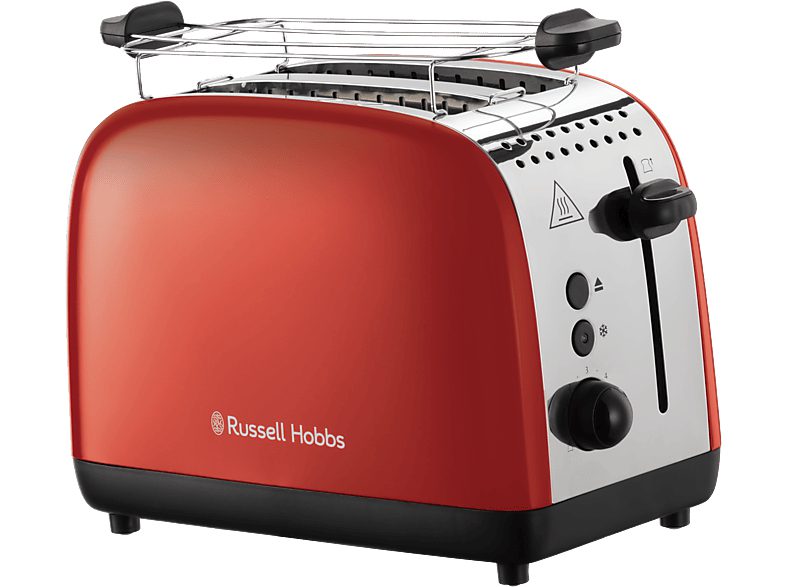 RUSSELL HOBBS 26554-56/RH Colours Plus Red 2 szeletes kenyérpirító, 1600 W, piros